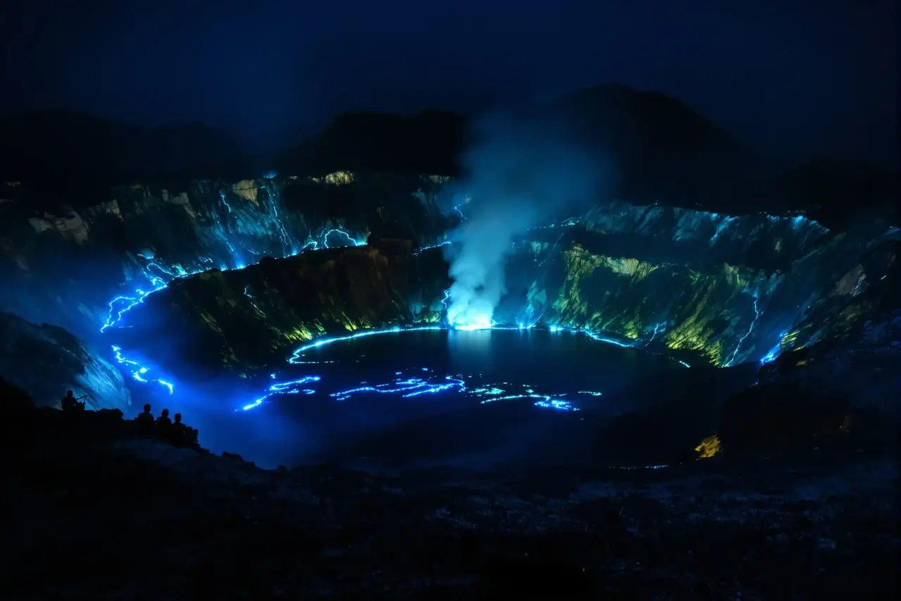 伊真火山:蓝色火焰之谜 - 69视频 伊真火山:蓝色火焰之谜